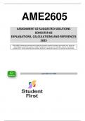 AME2605 ASSIGNMENT 2&lpar; QUESTIONS & ANSWERS&rpar; SEMESTER 2 -2025