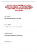 ATI RN CAPSTONE PROCTORED COMPREHENSIVE ASSESSMENT 2025- 2026 COMPLETE QUESTIONS and Verified Answers