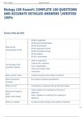 Exam &lpar;elaborations&rpar; Biology 109   
