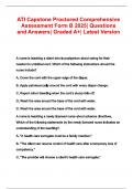 ATI Capstone Proctored Comprehensive Assessment Form B 2025 Questions and Answers Graded A&plus; 