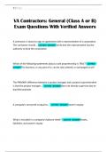 VA Contractors&colon; General &lpar;Class A or B&rpar; Exam Questions With Verified Answers