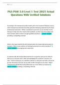PGA PGM 3&period;0 Level 1 Test 2025 Actual Questions With Verified Solutions