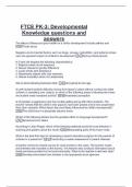 FTCE PK-3&colon; Developmental  Knowledge questions and  answers 