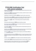 FTCE ESE Certification Test  with correct solutions 