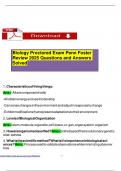 Biology Proctored Exam Penn Foster Review 2025 Questions and Answers Solved