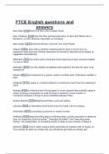 FTCE English questions and  answers 
