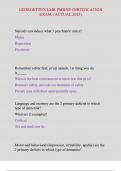 GEORGETTE'S LMR PMHNP CERTIFICATION EXAM &lpar;ACTUAL 2025&rpar; SOLUTIONS