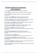 FTCE Professional questions  and solutions 