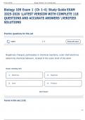 Biology 109 Exam 1 &lpar;Ch 1-4&rpar; Study Guide EXAM  2025-2026 LATEST VERSION WITH COMPLETE 118  QUESTIONS AND ACCURATE ANSWERS VERIFIED  SOLUTIONS 