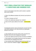PECT PREK-4 PRACTICE TEST MODULES  1-3 QUESTIONS AND ANSWERS 2025 