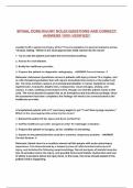 SPINAL CORD INJURY NCLEX QUESTIONS AND CORRECT ANSWERS 100&percnt; VERIFIED&excl;&excl;