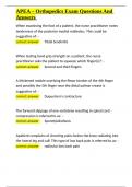APEA &ndash; Orthopedics Exam Questions And Answers&period;docx