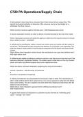 C720 PA Operations&sol;Supply Chain NEWEST 2025&sol;2026 ACTUAL EXAM COMPLETE QUESTIONS AND CORRECT DETAILED ANSWERS &lpar;VERIFIED ANSWERS&rpar; &vert;ALREADY GRADED A&plus;&vert;&vert;BRAND NEW&excl;&excl;