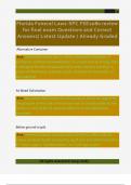 Florida Funeral Laws-SPC FSE2080 review  for final exam Questions and Correct  Answers&sol; Latest Update &sol; Already Graded
