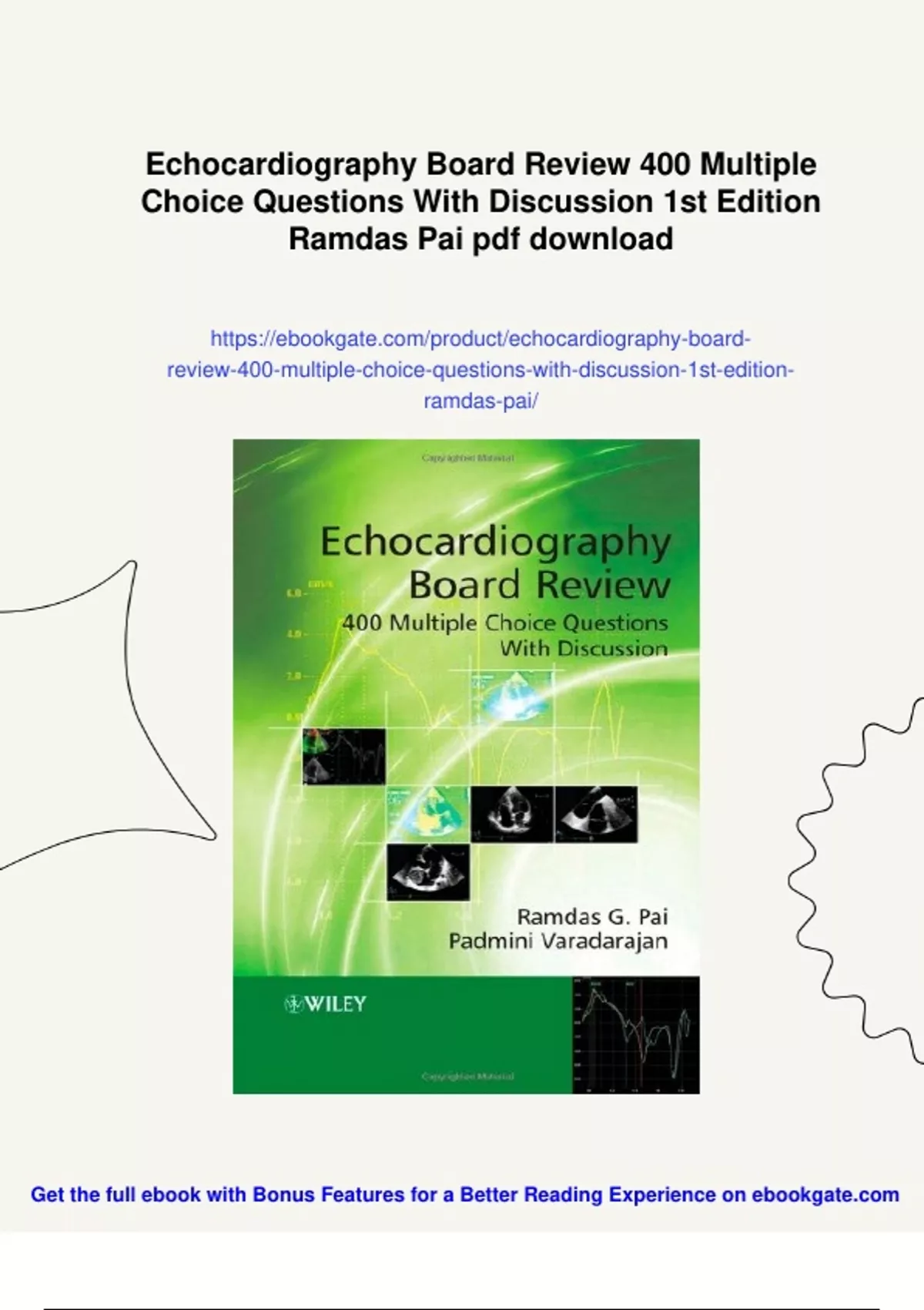 Summary Echocardiography Board Review 400 Multiple Choice Questions ...
