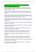 MENTAL HEALTH FIRST AID 2025&sol;2026 QUESTIONS AND ANSWERS GUARANTEE A&plus;
