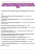 TDLR COSMETOLOGY WRITTEN EXAM PRACTICE PT&period;1 &lpar;LISCENSE & PERMS&rpar;100&percnt; CORRECT VERIFIED ANSWERS 2025&excl;&excl;