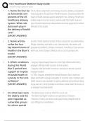 HCA Healthcare Midterm Study Guide