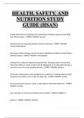 HEALTH&comma; SAFETY&comma; AND  NUTRITION STUDY  GUIDE &lpar;HSAN&rpar;
