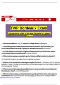  TWP Bordeaux Exam  Questions with Correct Answers Latest Update