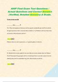 AHIP Final Exam Test Questions &sol; Actual Questions and Correct Answers &lpar;Verified&comma; Detailed Answers&rpar; A Grade&period; 