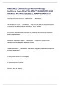 ONS&sol;ONCC Chemotherapy Immunotherapy Certificate Exam COMPREHENSIVE QUESTIONS AND VERIFIED ANSWERS &lpar;2025&rpar; ALREADY GRADED A&plus;