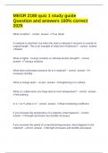 MEGR 2180 quiz 1 study guide Question and answers 100&percnt; correct 2025