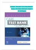 Test Bank for Alexander&rsquo;s Care of the Patient in Surgery &lpar;17th Edition&comma; 2025&rpar; by Rothrock &ndash; Latest Surgical Nursing Exam Prep