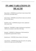 PN 4003 VARIATIONS IN HEALTH QUESTIONS AND ANSWERS 2025