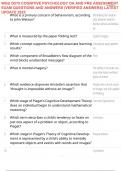 WGU D570 COGNITIVE PSYCHOLOGY OA AND PRE ASSESSMENT EXAM QUESTIONS AND ANSWERS &lpar;VERIFIED ANSWERS&rpar; LATEST UPDATE 2025