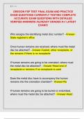 OREGON FSP TEST FINAL EXAM AND PRACTICE  EXAM QUESTIONS CURRENTLY TESTING COMPLETE  ACCURATE EXAM QUESTIONS WITH DETAILED  VERIFIED ANSWERS &sol;ALREADY GRADED A&plus;&sol; LATEST  EXAM&excl;&excl;&excl;