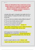 NRSG 421 PEDIATRICS FINAL EXAM 2025 ACTUAL  EXAM COMPLETE ACCURATE EXAM QUESTIONS  WITH DETAILED VERIFIED ANSWERS &lpar;100&percnt;  CORRECT ANSWERS&rpar; &sol;ALREADY GRADED A&plus;&sol;  LATEST EXAM&excl;&excl;&excl;