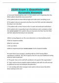 2320 Exam 1 Questions with Accurate Answers