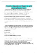 Practice Questions Exam 1 with Accurate Answers