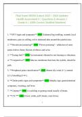 Final Exam NR304 &ndash; Health Assessment II &vert; Verified Questions & Answers &vert; 100&percnt; Correct &vert; 2025&sol;2026