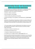 Leadership Exam &num;3 Questions with Accurate Answers