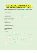NURS 663 Test 4 UPDATED ACTUAL    Exam Questions and CORRECT Answers 