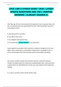 LPCC LAW & ETHICS EXAM 1 2025 &vert; LATEST UPDATE QUESTIONS AND 100&percnt; VERIFIED ANSWERS &vert; ALREADY GRADED A&plus;