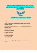 PROCTORED PEDIATRICS ATI EXAM&colon; 2025&sol;2026&comma; WITH CORRECT&sol;ACCURATE ANSWERS