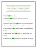  NR304 Final Exam &lpar;Latest 2025 &sol; 2026 Updates Health Assessment II &vert; Questions & Answers &vert; Grade A &vert; 100&percnt; Correct &lpar;Verified Solutions&rpar;b  