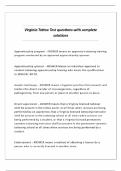 Virginia Tattoo Test questions with complete solutions