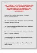 CSST FIELD SAFETY TEST FINAL EXAM 2025ACTUAL  EXAM COMPLETE ACCURATE EXAM QUESTIONS  WITH DETAILED VERIFIED ANSWERS &lpar;100&percnt;  CORRECT ANSWERS&rpar;&sol;ALREADY GRADED A&plus;&sol;  LATEST EXAM&excl;&excl;&excl;