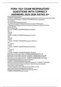 PVNV 1631 EXAM RESPIRATORY QUESTIONS WITH CORRECT ANSWERS 