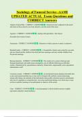 Sociology of Funeral Service -AAMI  UPDATED ACTUAL  Exam Questions and  CORRECT Answers 
