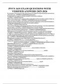 PNVN 1631 EXAM QUESTIONS WITH VERIFIED ANSWERS 2025 -2026