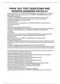 PNVN 1631 TEST QUESTIONS AND VERIFIED ANSWERS RATED A&period;