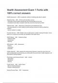  Health Assessment Exam 1 Fortis with 100&percnt; correct answers