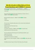 NR 329&colon; EXAM 2 UPDATED ACTUAL     Exam Questions and CORRECT Answers 