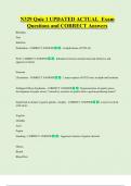 N329 Quiz 1 UPDATED ACTUAL  Exam  Questions and CORRECT Answers