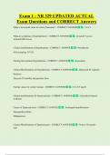 Exam 1 - NR 329 UPDATED ACTUAL   Exam Questions and CORRECT Answers 